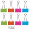 BAZIC Medium 1-1/4 (32mm) Assorted Color Binder Clip (8/Pack)